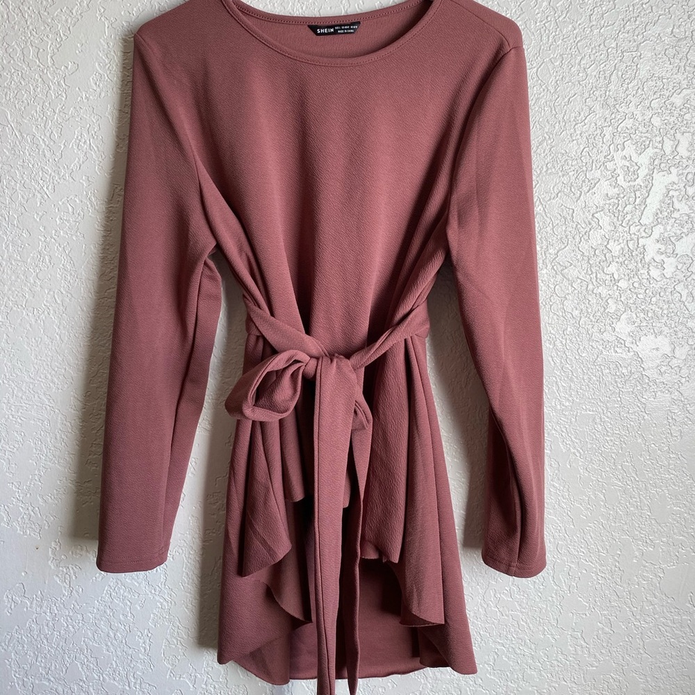 SHEIN mauve hi lo top